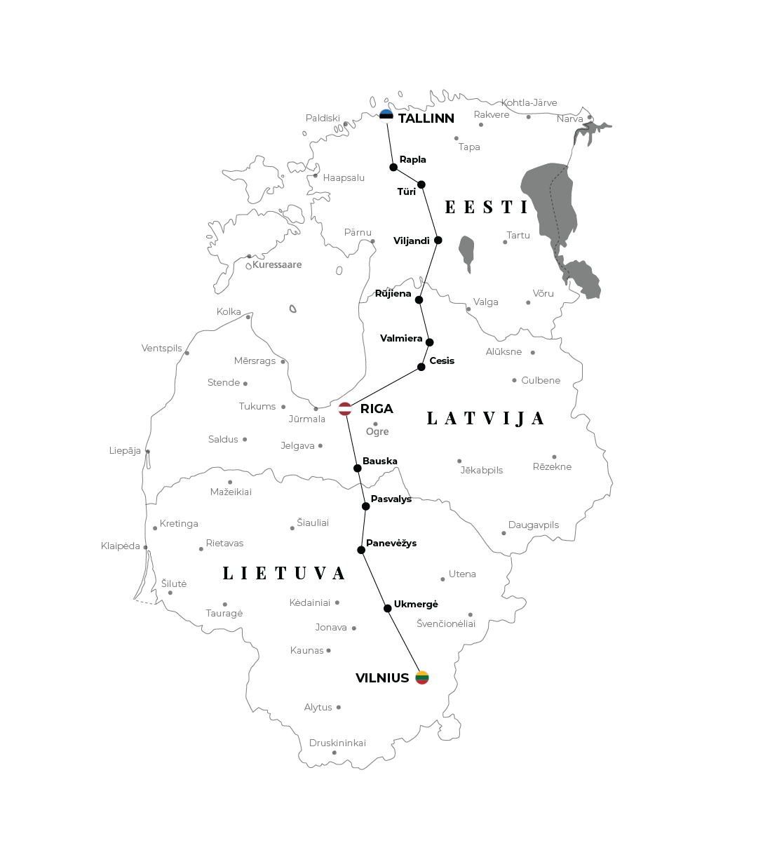 Baltijos kelio žemėlapis